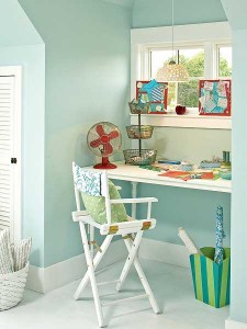 Coastal living craft room idea